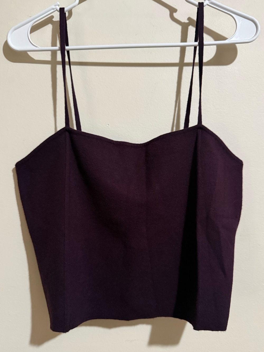 Express Plum Spaghetti Strap Crop Top